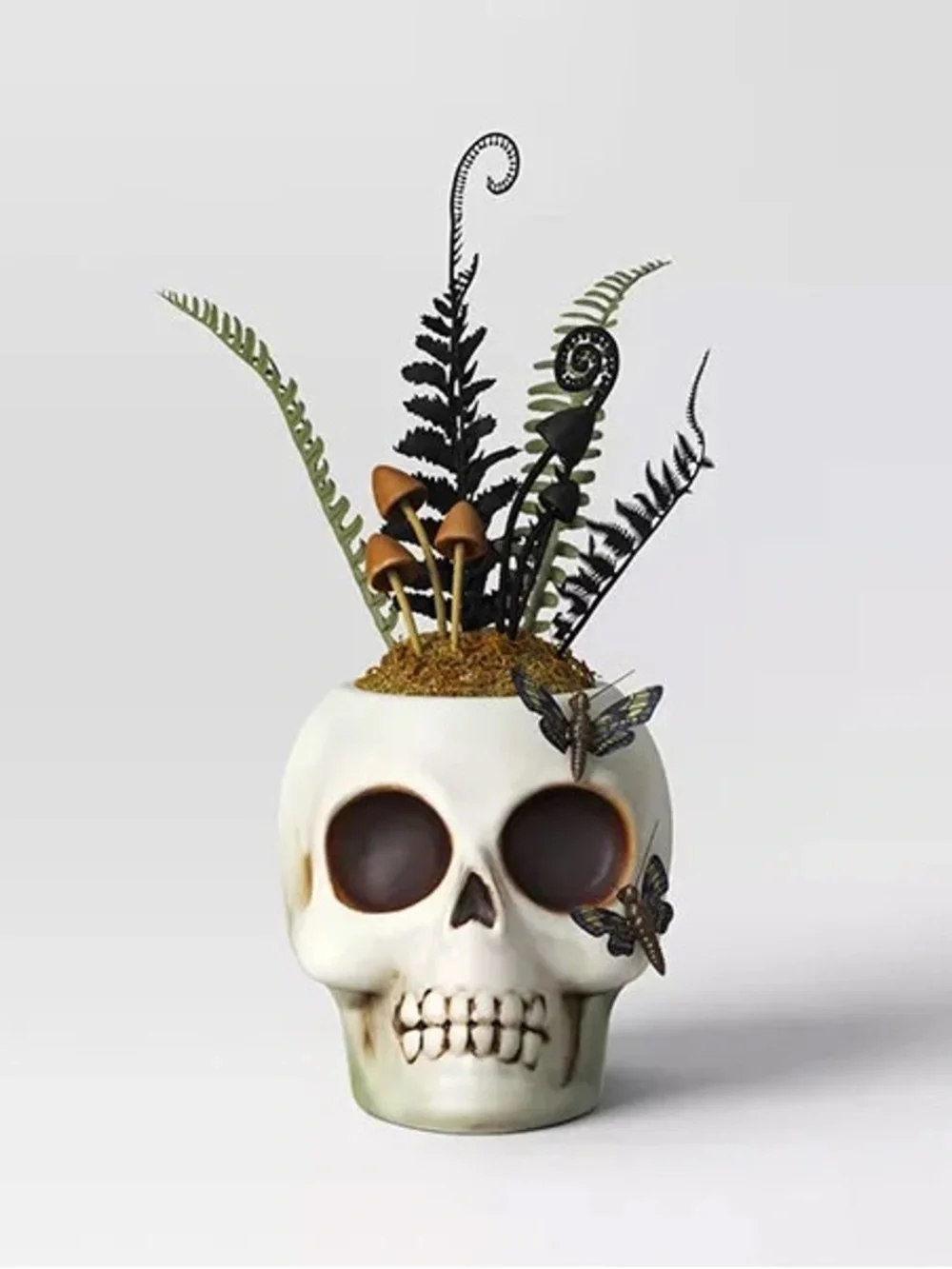 Target Midnight Forest 12” Skull & Halloween Plant Spooky Skeleton Head Retired